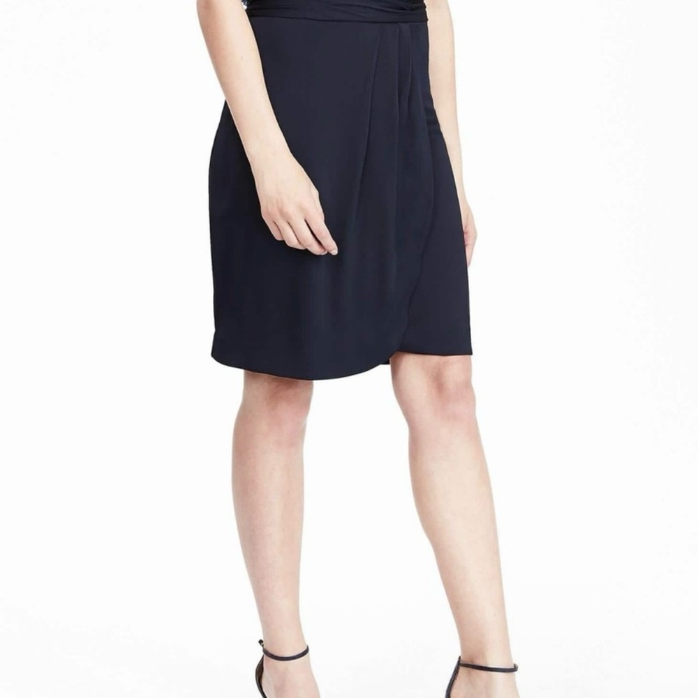 Banana Republic Navy Blue Tulip Hem Skirt